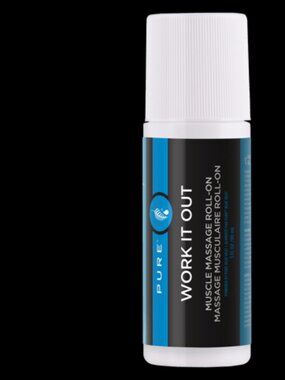 Pure Work it Out Blue Heat Muscle Massage Roll-On Size: 3fl.oz. Soothe Naturally